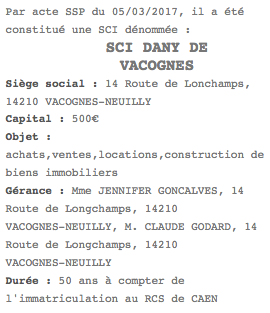 sci dany de vacognes